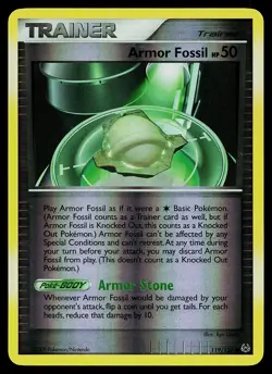 Pokemon Card - Armor Fossil Platinum 119/127 Common Reverse Holo - Image 1