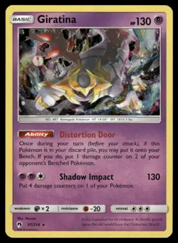 SWIRL 🌀💫 Giratina 97/214 Sun Moon Lost Thunder Cosmos Holo Pokemon Card NM - Image 1