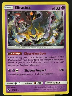 SWIRL 🌀💫 Giratina 97/214 Sun Moon Lost Thunder Cosmos Holo Pokemon Card NM - Image 4