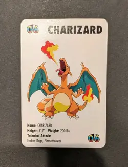 Vintage 1998 KFC Pokemon Charizard Card (Ungraded) - Image 1