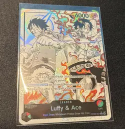 Bandai One Piece Card Game Luffy & Ace ST13-001 Leader Alt Art Foil 6000 - Image 1