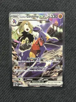 NM Cynthia’s Garchomp ex 232/182 Destined Rivals SIR Holo Pokemon Card - Image 1