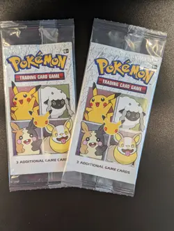 SEALED 25th Anniversary General Mills Pokemon Cereal 3-Card Booster Packs x2!! - Image 1