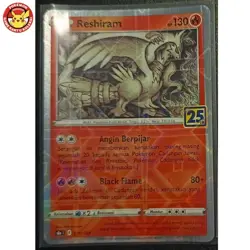 Reshiram S8a 010/028 Reverse Holo 25th Anniversary Pokemon TCG Indonesia - Image 1