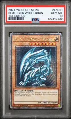 2024 YU-GI-OH! MP24 1ST EDITION #EN001 BLUE-EYES WHITE DRAGON PSA 10 - Image 1