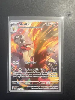 Blaziken 192/182 Illustration Rare Pokemon Card - SV Destined Rivals Set - NM - Image 1