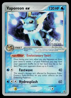 Pokemon Card World Championship Decks Vaporeon ex 110/113 Ultra Rare - Image 1