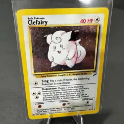 1999 Pokemon TCG Clefairy 5/102 Base Set Holo Rare Card Vintage WOTC MP - Image 1