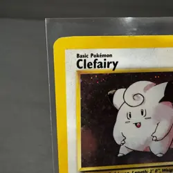 1999 Pokemon TCG Clefairy 5/102 Base Set Holo Rare Card Vintage WOTC MP - Image 2