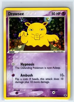 Drowzee 32/112 Uncommon FireRed & LeafGreen Pokemon Reverse Holo MP - Image 1