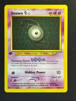Unown [Z] 60/105 Uncommon Neo Destiny Pokemon Lightly Played - Image 1