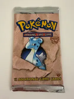 1999 Pokemon WOTC 1st Edition Fossil Booster Pack Factory sealed Lapras 21.08g - Image 1