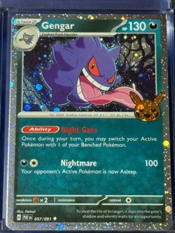 Gengar Trick R Trade Stamp PAF 57 Pokemon U CH NM - Image 1