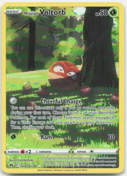 Hisuian Voltorb GG01/GG70 Holo Crown Zenith Galarian Gallery Pokemon NM - Image 1