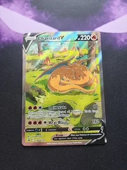 Pokemon TCG Charizard v SWSH260 Sword & Shield Promo Card Near Mint Condition - Image 1