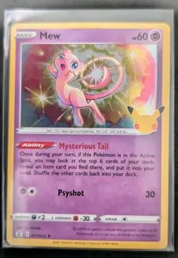 Pokemon TCG Celebrations Mew 11/25 Holo Rare 25th Anniversary Edition NM - Image 1
