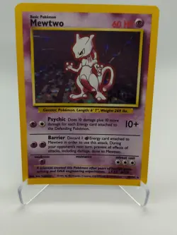 Pokemon TCG Mewtwo Base Set 10/102 Holo Unlimited Holo Rare - Image 3
