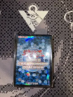 Yugioh Sleeves World Championship Qualifier WCQ 2019 Blue Honeycomb New Sealed - Image 1