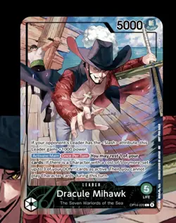 PSA Magazine One Piece CCG Dracule Mihawk Leader Card OP14-020|PREORDER FREESHIP - Image 1