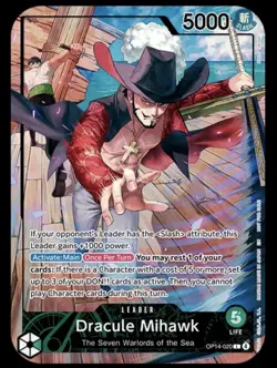 One Piece CCG Dracule Mihawk Leader PSA Promo-OP14-020 Factory Sealed-Presale - Image 1