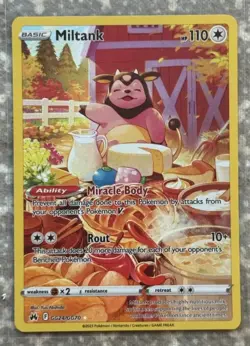Miltank GG24/GG70 SWSH: Crown Zenith: Galarian Gallery Holo Pokemon Cards - Image 1
