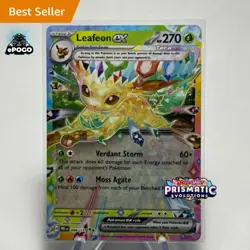 Leafeon ex 006/131 Double Rare Pokemon TCG: Prismatic Evolutions Card NM MINT! - Image 1