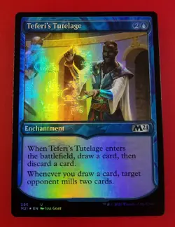 1x Teferi's Tutelage | FOIL Showcase | M21 Core Set 2021 | MTG Magic Cards - Image 1