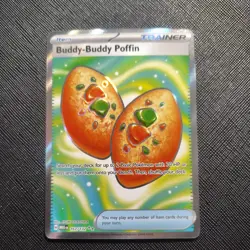 Pokemon TCG Mega Evolution Buddy Buddy Poffin 167/132 Full Art Trainer NM - Image 1