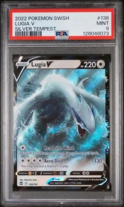 Pokemon Lugia V #138 Silver Tempest PSA 9 - Image 2