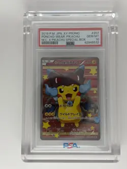 Pokemon PSA 10 Pikachu Poncho-Wearing M Charizard X 207/XY-P Holo JP 2016 - Image 1