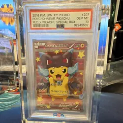 Pokemon PSA 10 Pikachu Poncho-Wearing M Charizard X 207/XY-P Holo JP 2016 - Image 3