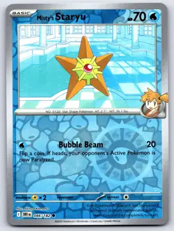 MISTY'S STARYU 046/182 COMMON DESTINED RIVALS POKEMON REVERSE HOLO NEAR MINT - Image 1