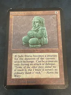 Jade Statue Alpha Mtg Magic The Gathering Card Lp - Image 1