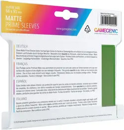 GAMEGENIC MATTE PRIME SLEEVES 100-PACK GREEN - Image 2