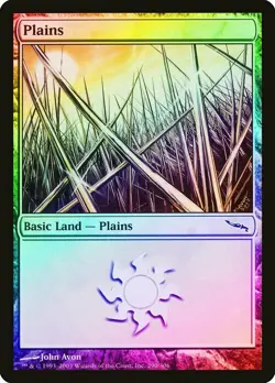 Plains (290) FOIL Mirrodin PLD Basic Land MAGIC THE GATHERING - Image 1
