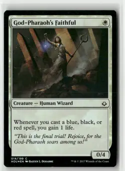 God-Pharaoh's Faithful 14 Foil C Hour of Devastation NM Magic: The Gathering - Image 1