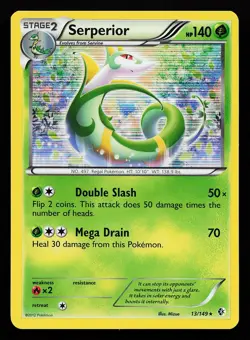 Serperior 13/149 Holo Rare Boundaries Crossed Pokemon Card - Image 1