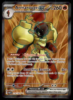 Armarouge ex 218/182 Ultra Rare Paradox Rift Pokemon Near Mint - Image 1