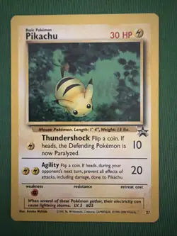 Pikachu 27 Black Star Promo Series Nintendo Pokemon Card Non Holo - Image 1