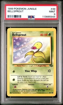 1999 Pokemon BELLSPROUT Jungle #49 PSA 9 Mint - Image 1