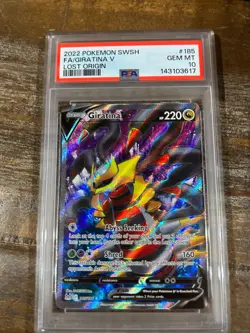 POKEMON 2022 Lost Origin Full Art GIRATINA V #185 PSA 10 Gem Mint RARE 2 - Image 1