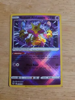 Pokemon Silver Tempest TCG Radiant Alakazam Radiant Rare 59/195 - Image 1