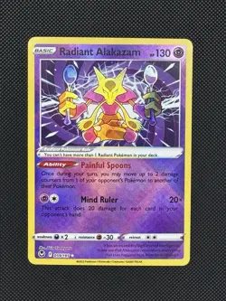 2022 Pokemon - SILVER TEMPEST - Radiant Alakazam 059/195 - Image 1