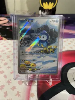 Pokemon TCG Piplup 098/094 – Phantasmal Flames – Illustration Rare – EN NM - Image 1