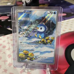 Pokemon TCG Piplup 098/094 – Phantasmal Flames – Illustration Rare – EN NM - Image 2