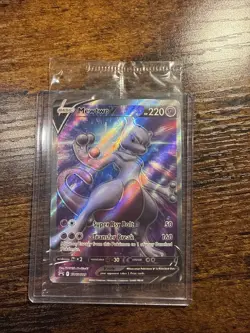 Pokemon TCG Mewtwo V SWSH229 Full Art Holo Black Star Promo (SEALED) - Image 1