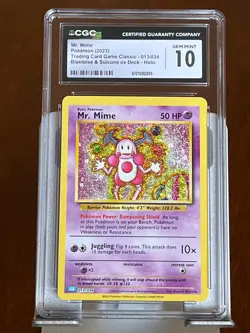 Pokemon Mr. Mime #13 Trading Card Game Classic CGC 10 Gem Mint - Image 1