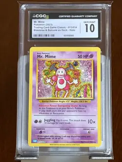 Pokemon Mr. Mime #13 Trading Card Game Classic CGC 10 Gem Mint - Image 3
