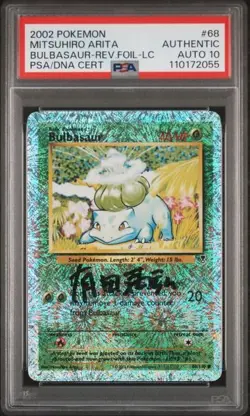 Pokemon PSA Bulbasaur #68 Legendary Coll Auto 10 Mitsuhiro Arita 2002 English - Image 2