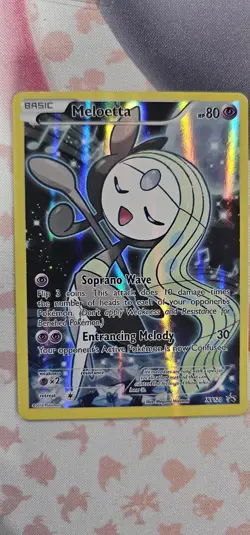 2016 POKEMON TCG HOLO XY120 MELOETTA BLACK STAR PROMO NEAR MINT - Image 1